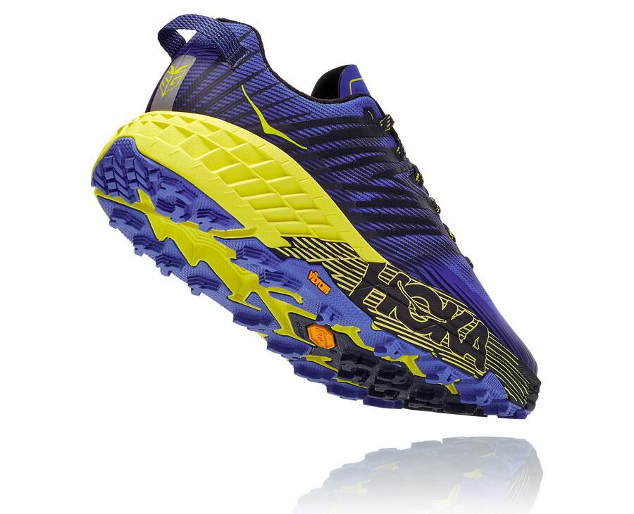 Zapatillas Trail Hoka One One Hombre - Speedgoat 4 - Azules/Verde - HLJ031486